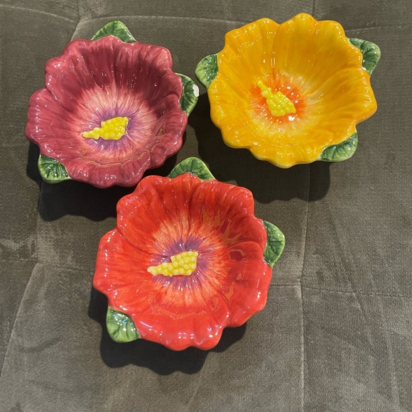 Hibiscus condiment bowls - Picture 4 of 4
